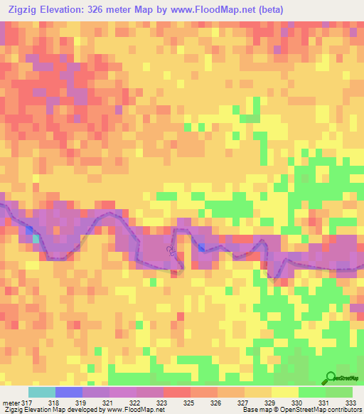 Zigzig,Afghanistan Elevation Map