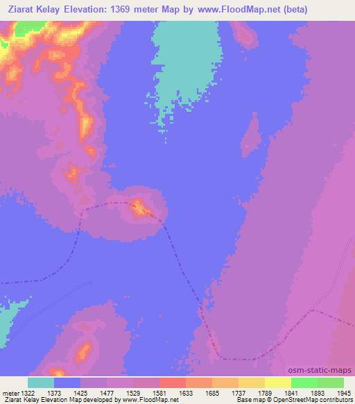 Ziarat Kelay,Afghanistan Elevation Map