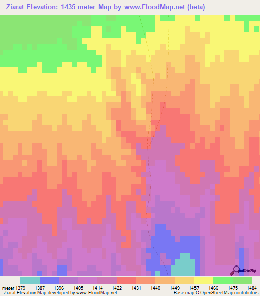 Ziarat,Afghanistan Elevation Map