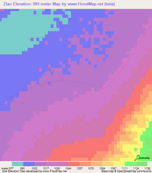 Zian,Afghanistan Elevation Map
