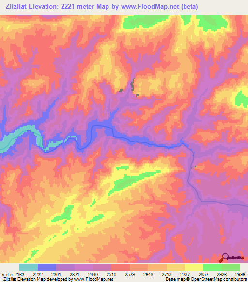 Zilzilat,Afghanistan Elevation Map