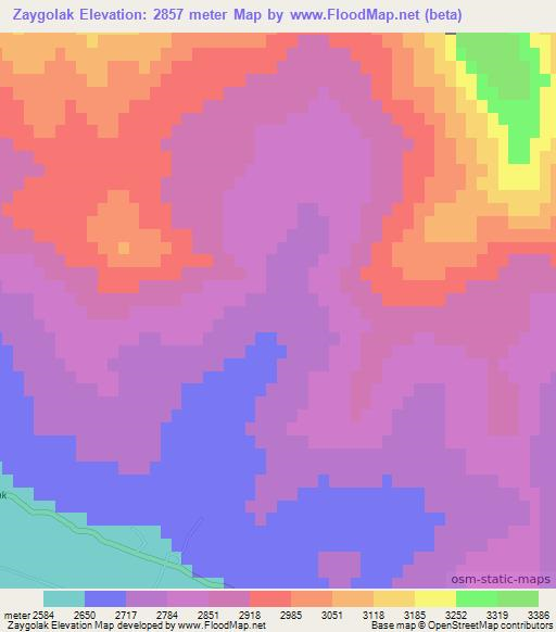 Zaygolak,Afghanistan Elevation Map