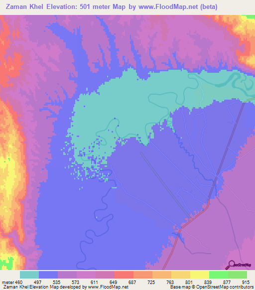 Zaman Khel,Afghanistan Elevation Map