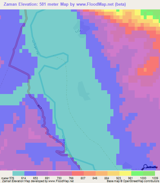 Zaman,Afghanistan Elevation Map