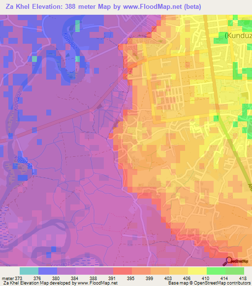 Za Khel,Afghanistan Elevation Map