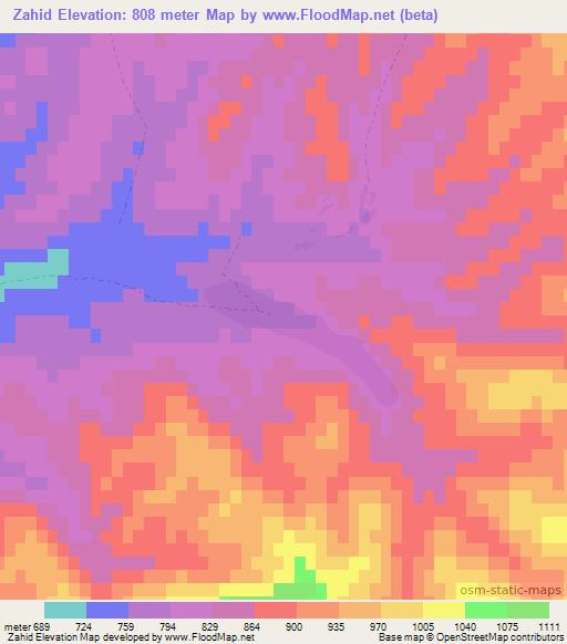 Zahid,Afghanistan Elevation Map
