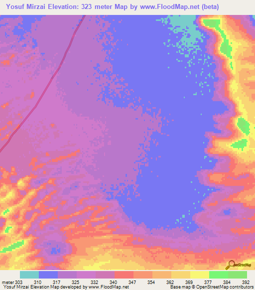 Yosuf Mirzai,Afghanistan Elevation Map