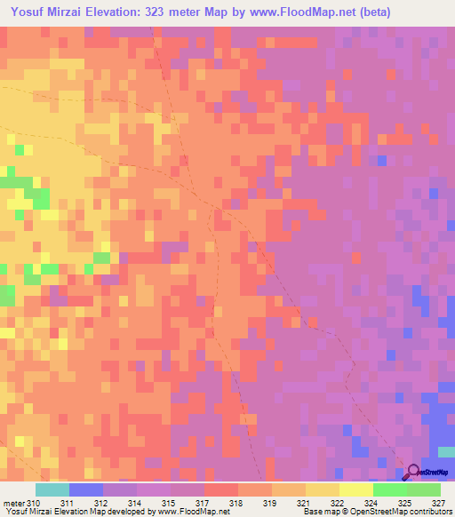 Yosuf Mirzai,Afghanistan Elevation Map