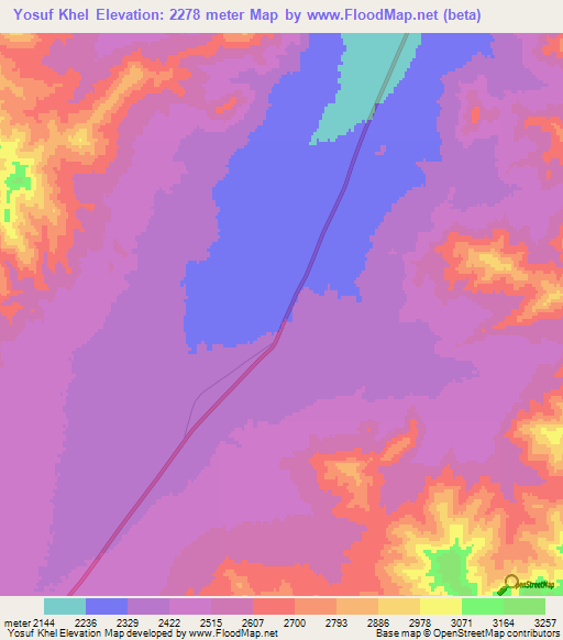 Yosuf Khel,Afghanistan Elevation Map