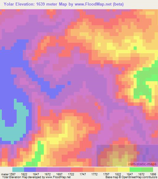 Yolar,Afghanistan Elevation Map