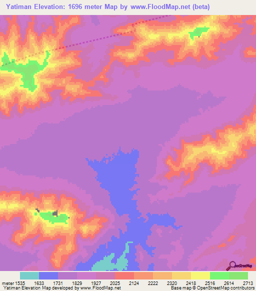 Yatiman,Afghanistan Elevation Map