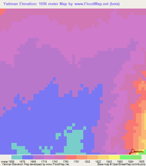 Yatiman,Afghanistan Elevation Map