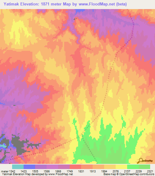 Yatimak,Afghanistan Elevation Map
