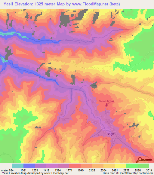 Yasif,Afghanistan Elevation Map