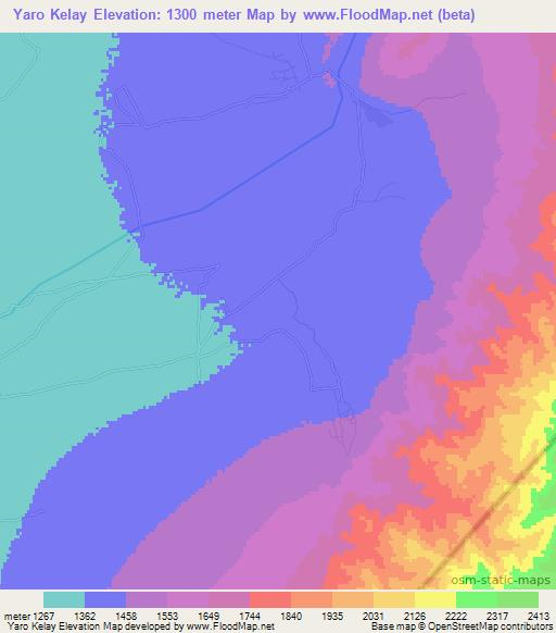 Yaro Kelay,Afghanistan Elevation Map