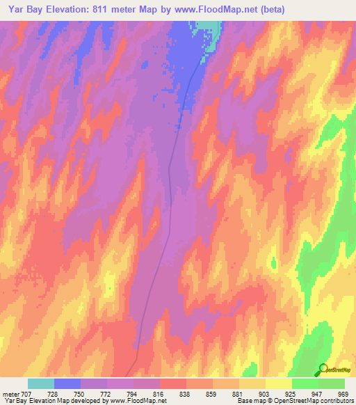 Yar Bay,Afghanistan Elevation Map
