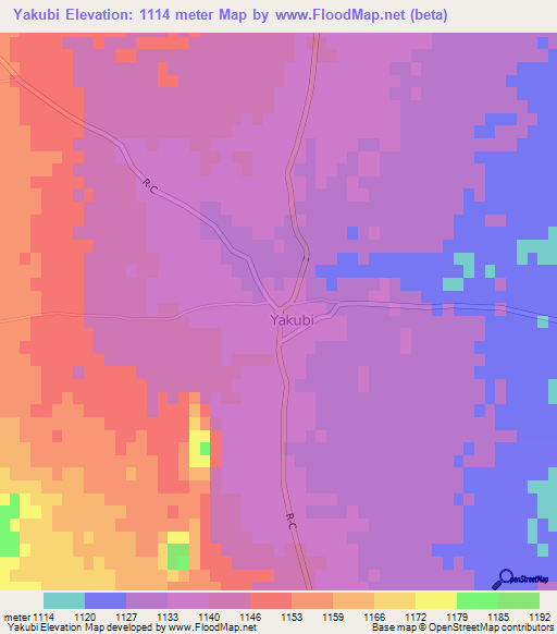 Yakubi,Afghanistan Elevation Map