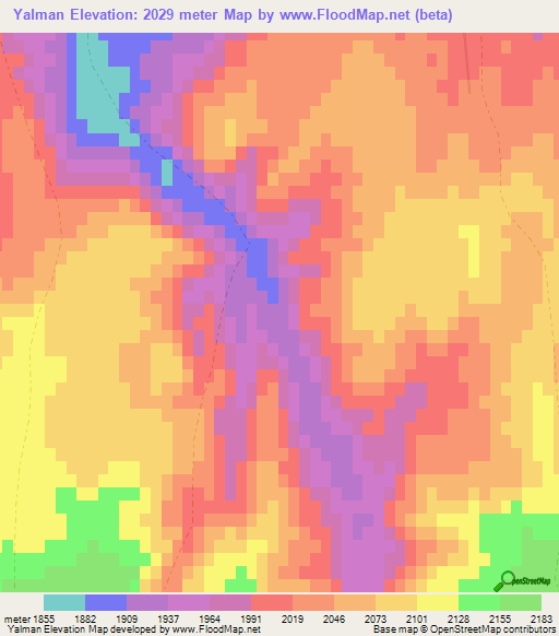 Yalman,Afghanistan Elevation Map
