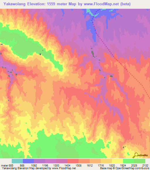 Yakawolang,Afghanistan Elevation Map