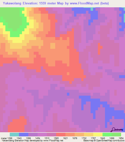Yakawolang,Afghanistan Elevation Map