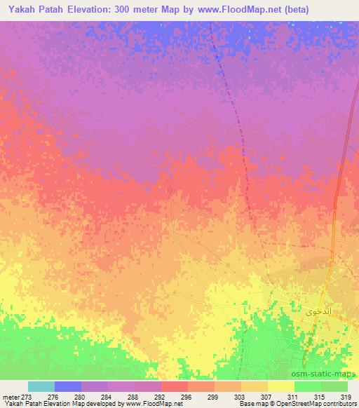 Yakah Patah,Afghanistan Elevation Map
