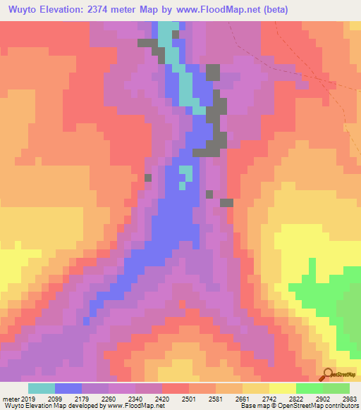Wuyto,Afghanistan Elevation Map