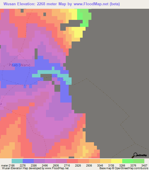 Wusan,Afghanistan Elevation Map