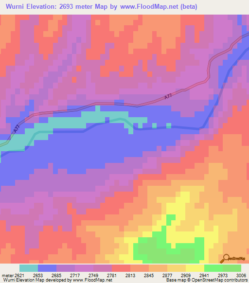 Wurni,Afghanistan Elevation Map