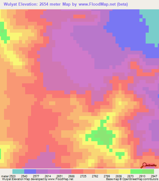Wulyat,Afghanistan Elevation Map