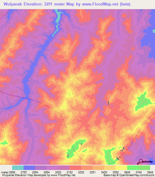 Wulyanak,Afghanistan Elevation Map