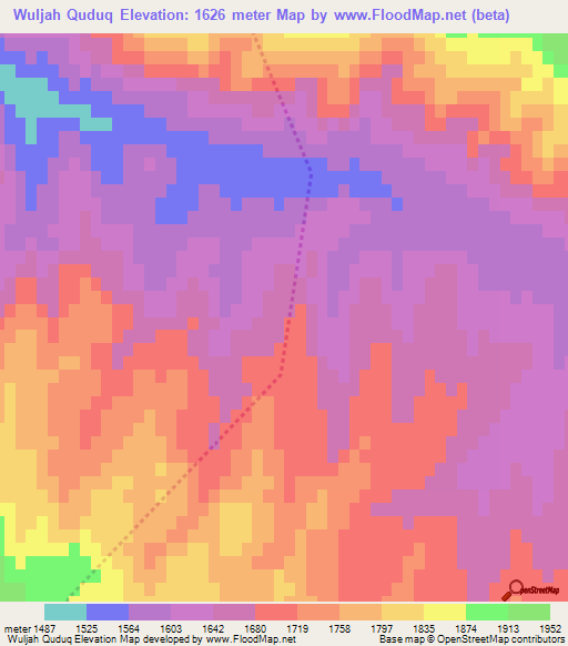 Wuljah Quduq,Afghanistan Elevation Map