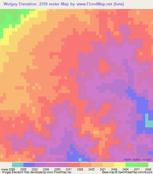 Wulgey,Afghanistan Elevation Map