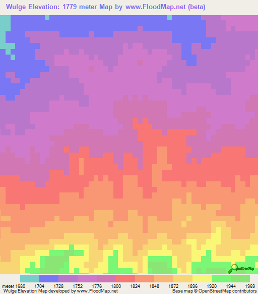 Wulge,Afghanistan Elevation Map