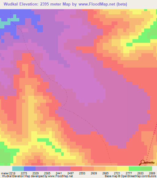 Wudkal,Afghanistan Elevation Map