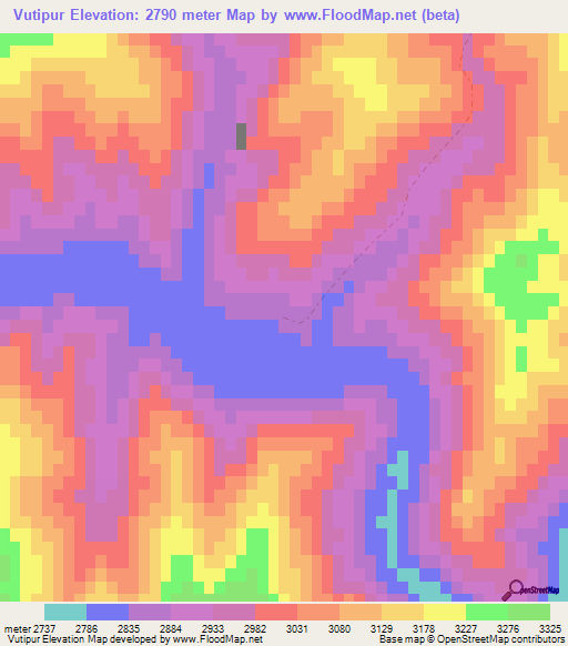 Vutipur,Afghanistan Elevation Map