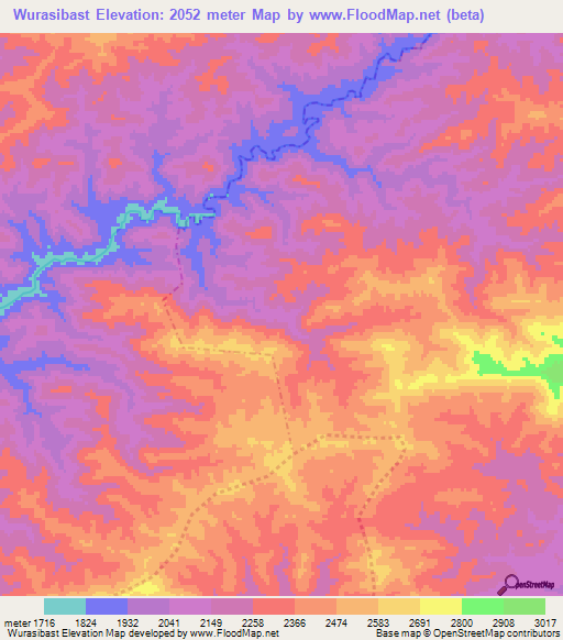 Wurasibast,Afghanistan Elevation Map