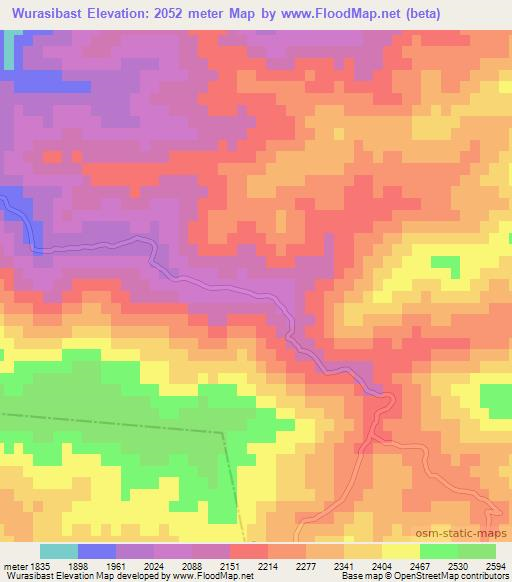 Wurasibast,Afghanistan Elevation Map