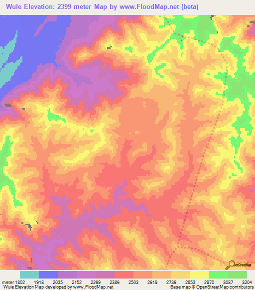 Wule,Afghanistan Elevation Map