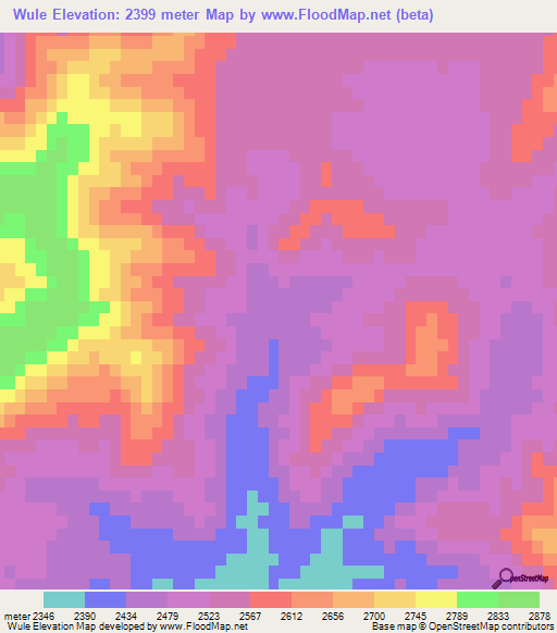 Wule,Afghanistan Elevation Map