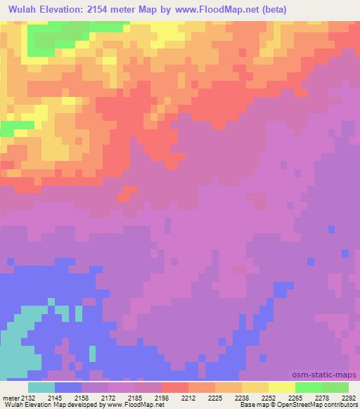 Wulah,Afghanistan Elevation Map