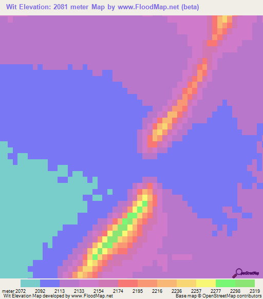 Wit,Afghanistan Elevation Map