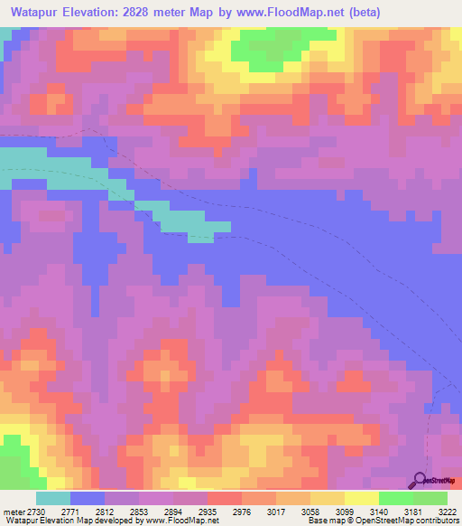 Watapur,Afghanistan Elevation Map