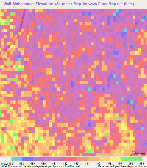 Wali Muhammad,Afghanistan Elevation Map