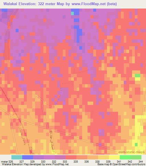 Walakai,Afghanistan Elevation Map