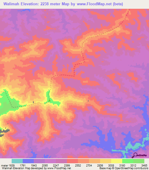 Walimah,Afghanistan Elevation Map