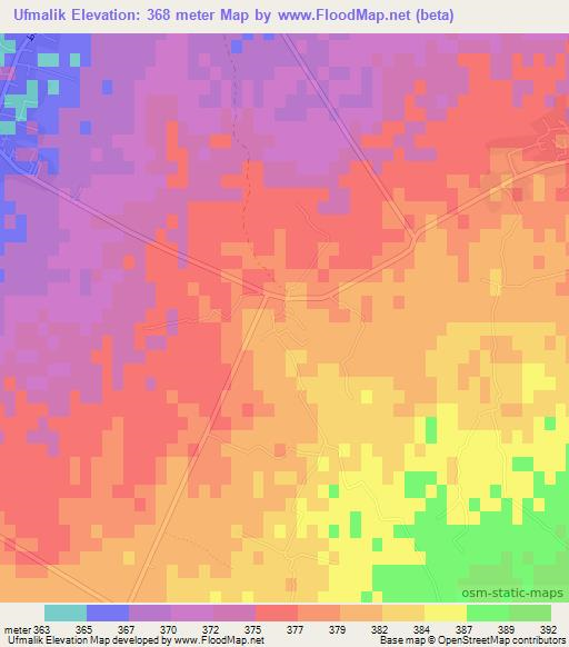 Ufmalik,Afghanistan Elevation Map