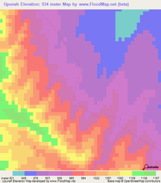 Upunah,Afghanistan Elevation Map