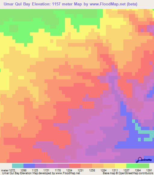 Umar Qul Bay,Afghanistan Elevation Map