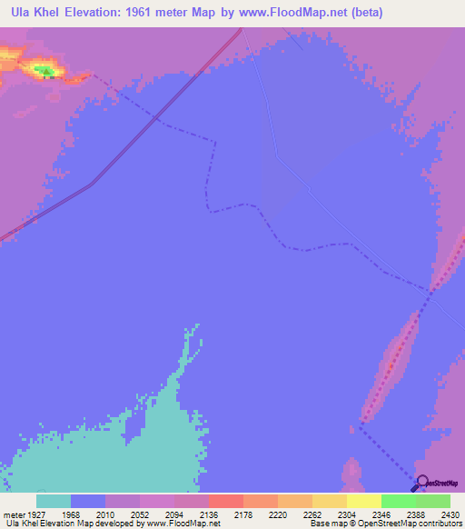 Ula Khel,Afghanistan Elevation Map