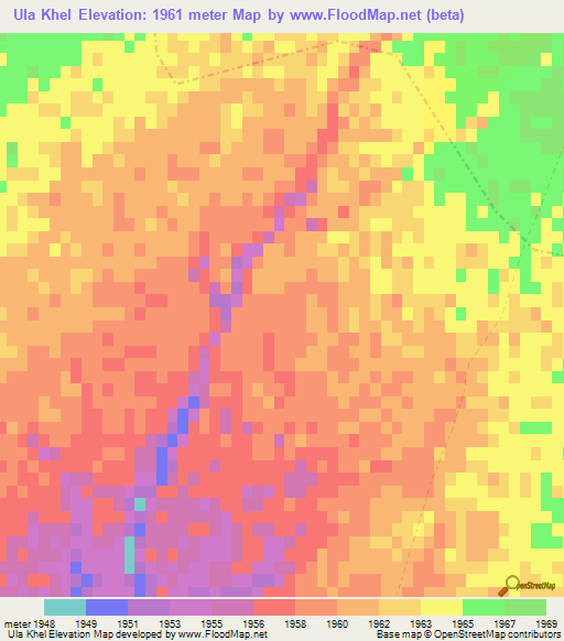 Ula Khel,Afghanistan Elevation Map